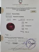 Unheated ruby 0.53 ct 4.7х4.1 mm certified