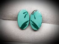 Turquoise pair 10.64 ct 17.5x10.4 mm