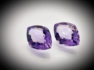 Amethyst pair 25.12 ct 16x12 mm