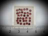  Unheated red sapphire set 2.81 ct 32 pcs. 2.5 mm