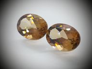 Imperial topaz pair 12.89 ct 14 х 10 mm