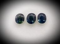 Unheated blue sapphire oval set 1.25 ct 5x4 mm