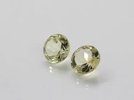 Lemon quartz pair 3.49 ct 8 mm