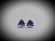 Tanzanite trillion pair 0.81 ct 5 mm