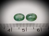 Emerald pair 2.46 ct 8 x 6 mm