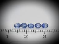 Unheated blue sapphire set 1.06 ct 5 pcs 5х4 mm