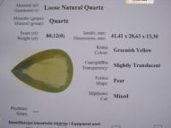 Lemon quartz 80.12 ct 41.4 х 28.6 mm CERTIFIED