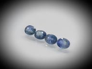  Blue Unheated sapphire set 0.91 ct 5х4 mm