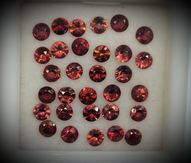  Unheated red sapphire set 2.81 ct 32 pcs. 2.5 mm