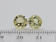 Lemon quartz pair 3.49 ct 8 mm