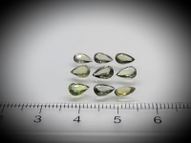 Green unheated sapphire set 3.68 ct. 9 pcs. 6x4 mm