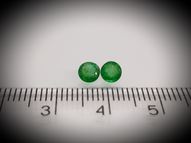 Round emerald pair 0.73 ct 4.5 mm