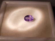 Unheated violet sapphire 0.77 ct 6.3х4.3 mm (color change)