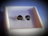 Unheated brownish-green sapphire pair 0.80 ct 4 mm