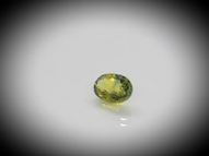 Yellow with blue sapphire 0.97 ct 6.8х4.7 mm