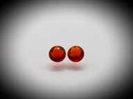 Red fire opal pair 0.36 ct 4.2 mm