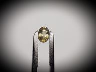 UNheated light yellow sapphire 1.37 ct 7.3х5.3 mm (color change)