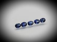 Blue sapphire set 5 pcs. 1.10 ct 4х3 mm