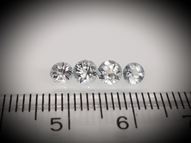 Aquamarine set 4 pcs. 0.76 ct 3.7 & 4.1 mm