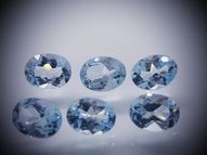 Blue topaz set 8.98 ct 8х6 mm