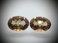 Imperial topaz pair 12.89 ct 14 х 10 mm