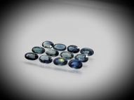 Greenish-blue sapphire set 12 pcs. 4.11 ct 5.5х3.5 mm