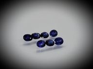 Blue sapphire set 7 pcs. 4х3 mm 1.69 ct