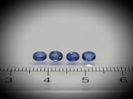 Unheated blue sapphire set 0.86 ct 4 pcs. 5х4 mm