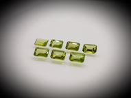 Peridot octagon set 7 pcs 4.06 ct 6x4 mm