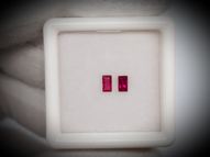 Unheated ruby pair 0.24 ct 3.6x2.1 mm