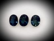 Unheated blue sapphire oval set 1.25 ct 5x4 mm