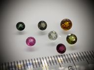 Fancy tourmaline set 2.05 ct 3.5-4.8 mm