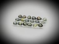 Unheated yellowish-green sapphire set 18 pcs. 3.77 ct 4х3 mm