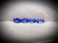 Oval tanzanite set 1.41 ct 6x4 mm