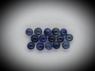 Blue sapphire cabochon set 3.82 ct 15 pcs. 3.3-3.5 mm