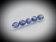 Unheated blue sapphire set 1.06 ct 5 pcs 5х4 mm