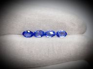 Oval tanzanite set 1.41 ct 6x4 mm