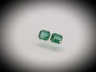 Two emeralds 0.86 ct 4.5 х 4 mm