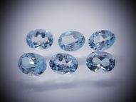 Blue topaz set 8.98 ct 8х6 mm