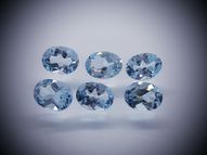 Blue topaz set 8.98 ct 8х6 mm