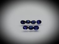 Blue sapphire set 7 pcs. 4х3 mm 1.69 ct