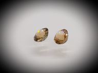 Yellowish-brown tourmaline pair 1.01 ct 5.3x4.7 mm