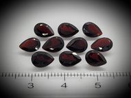 Garnet set Pears 10 pcs. 8.98 ct 7х5 mm