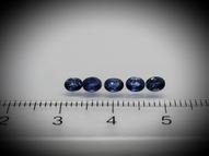 Blue sapphire set 5 pcs. 1.10 ct 4х3 mm