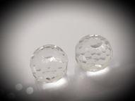 White (colorless) quartz pair 37.14 ct 13.5 mm