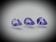 Tanzanites pears 3 pcs. 2.00 ct 7х5 mm