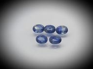 Unheated blue sapphire set 1.06 ct 5 pcs 5х4 mm