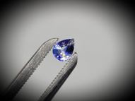 Blue & white sapphire pear 0.52 ct 5.5х4.2 mm