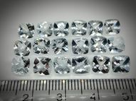 Aquamarine set 18 pcs. 13.92 ct 6х6 mm