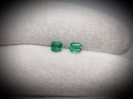 Two emeralds 0.86 ct 4.5 х 4 mm